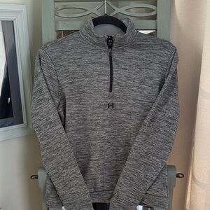 Under Armour Boy’s Heathered Gray Golf Zip-Up